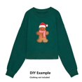 thumbnail image 3 of 6.7" Embroidery Christmas Stocking Kit, Christmas Iron on Patch Felt Appliques Large Gingerbread Man Patches, 3 of 3