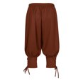 thumbnail image 3 of TIMIFIS Men's Ankle Banded Pants Medieval Pirate Costume Trousers Renaissance Gothic Pants-WineFall, 3 of 6