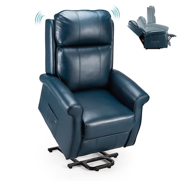 AECOJOY Fauteuil Inclinable Releveur avec Inclinaison à 150° et Pochette Latérale, Bleu Foncé