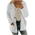 thumbnail image 1 of Women's Casual Plus Size Cardigan Coat with Pockets and Button Front for Outdoor Comfort, 1 of 6