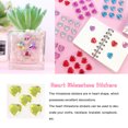 thumbnail image 3 of Heart Rhinestone Stickers Acrylic Crystal Gems Multipurpose Decorative Handheld Clothes Scrapbooking DIY Crafts Necklace Light Yellow, 3 of 6