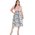 thumbnail image 2 of EQWLJWE Robes pour Femmes Été Tunique Décontractée Grande Taille Imprimé Col en V Manches Courtes Longueur Genou Jupe Robe-Chemise Robe d'Été Plage, 2 of 9