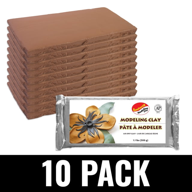 Sandtastik Air Dry Modeling Clay Value 1.1 lb 10-Pack (11.1 lb) - Terracotta