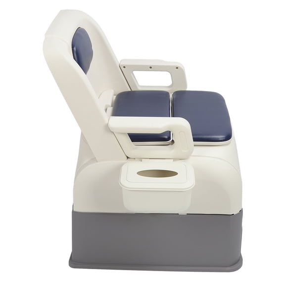 Bedside Commode Toilet, Removable Armrest Bedside Commode High Load Capacity Anti Slip for Elderly