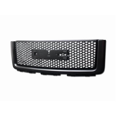 Convient pour Grille GMC Sierra 1500 Armordillo 2007-2013 7148642 Style OE; Sans Découpe Légère; Noir Brillant