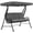 Light Grey, variant on Outsunny Outdoor 3-person Metal Porch Swing Chair with Canopy Wine Red