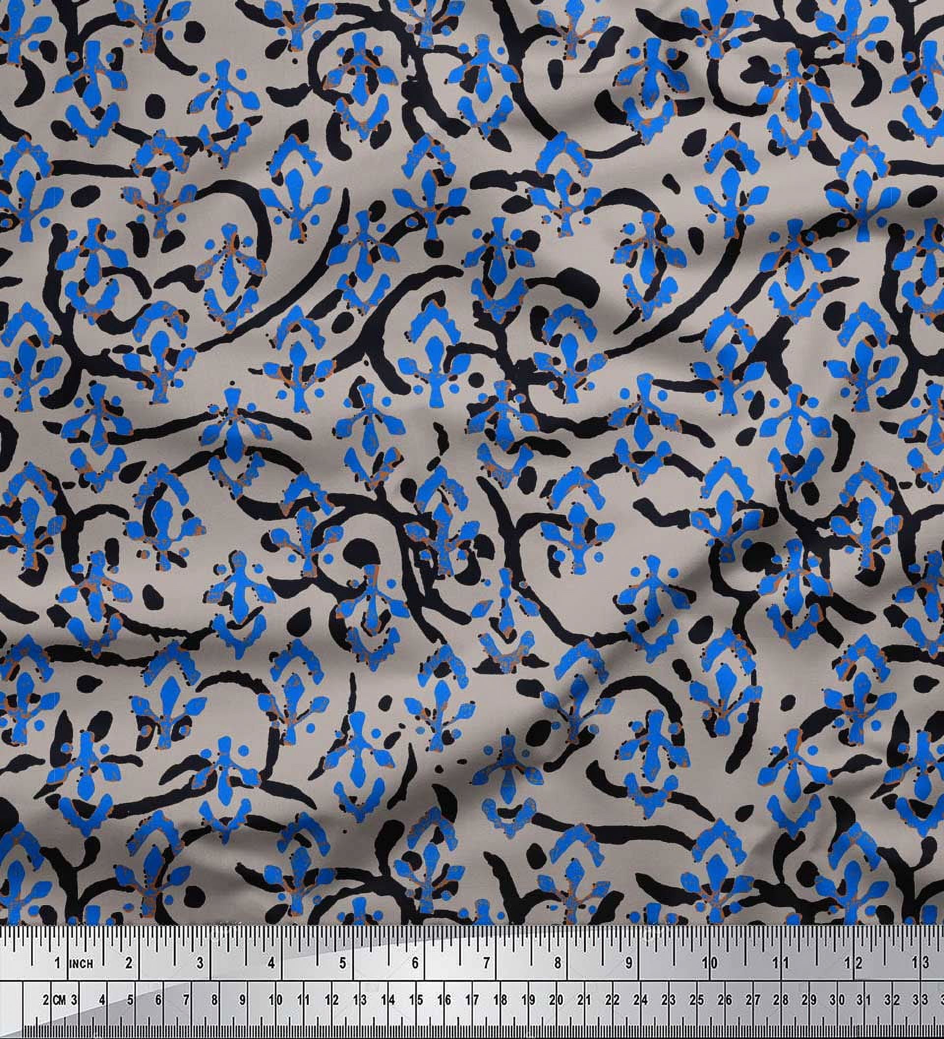 Soimoi Black Heavy Canvas Fabric Blocks Block Fabric Prints By Yard 58 Inch Wide