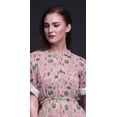 thumbnail image 2 of Bimba Rayon Cabbage Leaves Printed Womens Long MaxiDressGown With Side Slit-Medium, 2 of 6