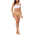 thumbnail image 2 of INSPIRE CHIC Culottes pour Femmes, Lots, Strings Respirants, Strings Échancrés, m 6 Beige, 2 of 4