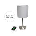 thumbnail image 2 of LimeLights Stick Lamp with USB charging port and Fabric Shade, 2 of 7