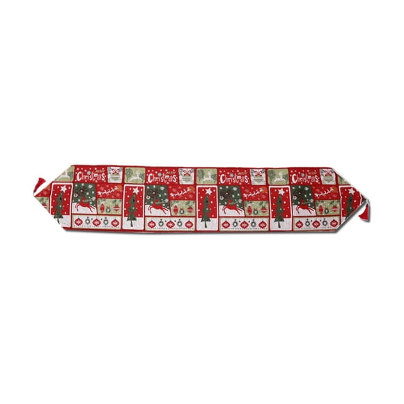 Chemin de Table Nappe de Salle à Manger de Noël Décoration Xmas Fête Xmas Nappe de Salle à Manger Fête Art Ornement Fournitures de Patio Extérieur, Type 5