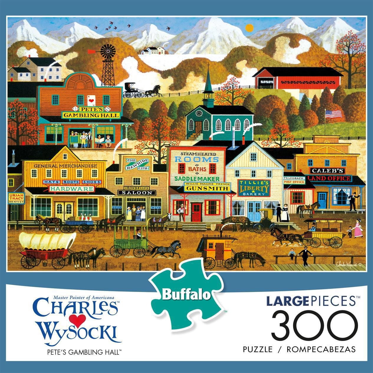 Buffalo Games - Le puzzle Charles Wysocki - Pete's Gambling Hall - en 300 pièces