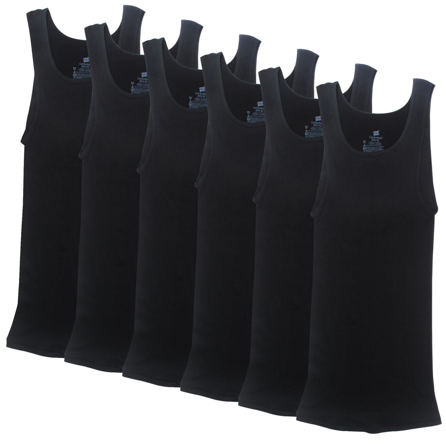 débardeur côtelé Hanes pour hommes, de maillot corps en coton,