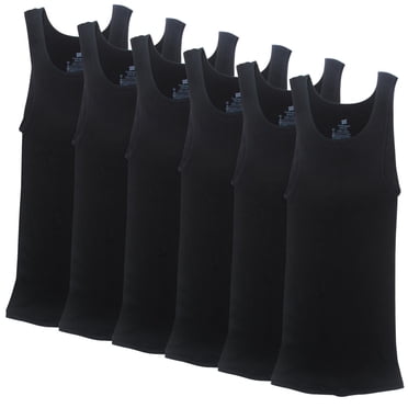 Débardeur côtelé Hanes pour hommes, débardeur de maillot de corps en coton,