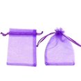 thumbnail image 4 of ORUYROP 100pcs Drawstring Organza Jewelry Candy Pouch Party Wedding Favor Gift Bags (3x4", Purple), 4 of 7
