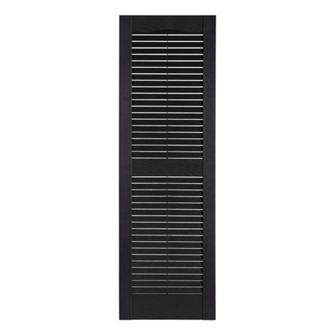 Premier Louver Exterior Decorative Shutter, Black - 15 x 67 in.