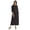 Black, variant on Moomaya Printed Indian Ethnic Kurti For Women Mandarin Collar Long Straight Kurta With Pockets