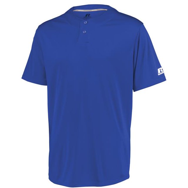 Maillot de Performance pour Adulte Uni à Deux Boutons, Royal - Très Grand