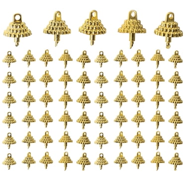 Miangastore 100pcs Diy Christmas Ball Ornament Caps Replacement Round Xmas Ornament Hangers Caps Plastic Ornament Tops For Crafts Decorations