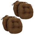 thumbnail image 1 of Coussins de Chaise Ronds Capitonnés en Microsuède Uni de 16 Po (Ensemble de 4), 1 of 2