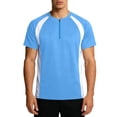 thumbnail image 1 of T-shirt à Manches Courtes pour Hommes Basketball Entraînement Course Mise en Forme Haut à Blocs de Couleur Polyester, 1 of 8