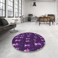 thumbnail image 4 of Ahgly Tapis Rectangulaire Lavable en Machine Intérieur Transitionnel Orchidée Foncée Violet, 7 Pieds x 9 Pieds, 4 of 7