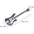 thumbnail image 5 of Musical Instrument Model Ornaments Black Bass Guitar Replica Miniature Model wit, 5 of 5
