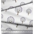 thumbnail image 2 of Soimoi Crepe Silk Fabric Tree Block Print Sewing Fabric Yard 42 Inch Wide, 2 of 3