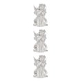 thumbnail image 1 of Maytalsory Resin White Angel Statue Elegant Desktop Decor Collection Window Props for Christmas prayer hold cheek 3Set, 1 of 6