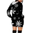 thumbnail image 4 of Jsaierl Chandail à Capuchon de Noël pour Femmes, Drôle, Flocon de Neige Scintillant, Robe Chandail à Manches Longues, Tenue Mignonne de Noël pour Femmes 2024, 4 of 6