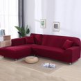 thumbnail image 2 of Moonsaad Stretch Couch Slipcovers, Sectional L-Shape Corner Sofa Covers, 1/2/3Seats Sofa Protector Covers, 2 of 9