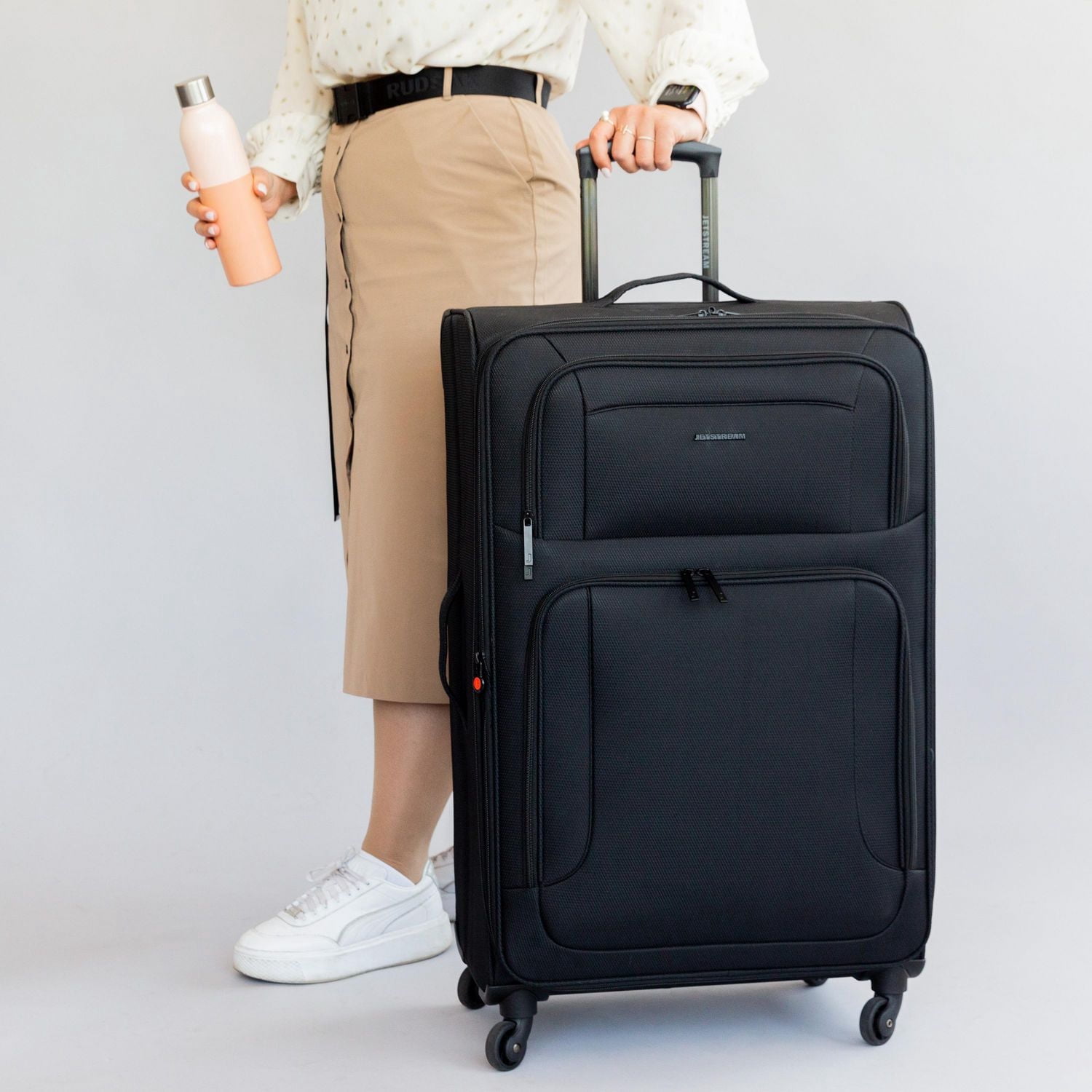 Jetstream Valise Cabine Souple, Valise de Voyage Légère à Roulettes avec Roues Pivotantes