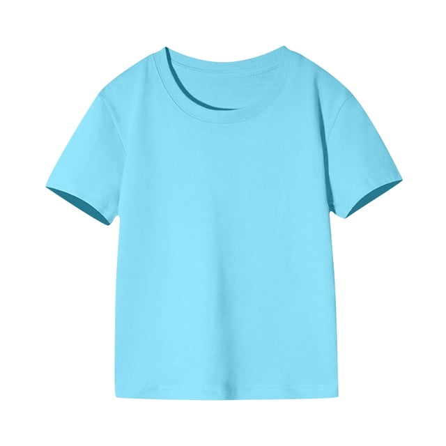 FAIWAD Unisexe Garçons Filles T-Shirts à Manches Courtes Tout-Petits Bébé Col Rond Été Coton Couleur Unie T-Shirts