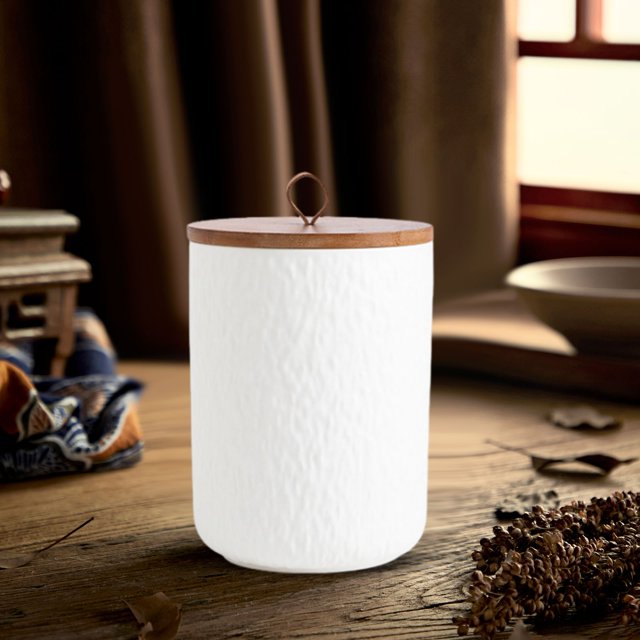 Wzzjkit Airtight Food Storage Containers, Ceramic Tea Pot Sealed Tank Grain Storage Tank Household Kitchen Storage Tank Coffee Pot Storage Tank, Food Storage Containers with Lids Airtight