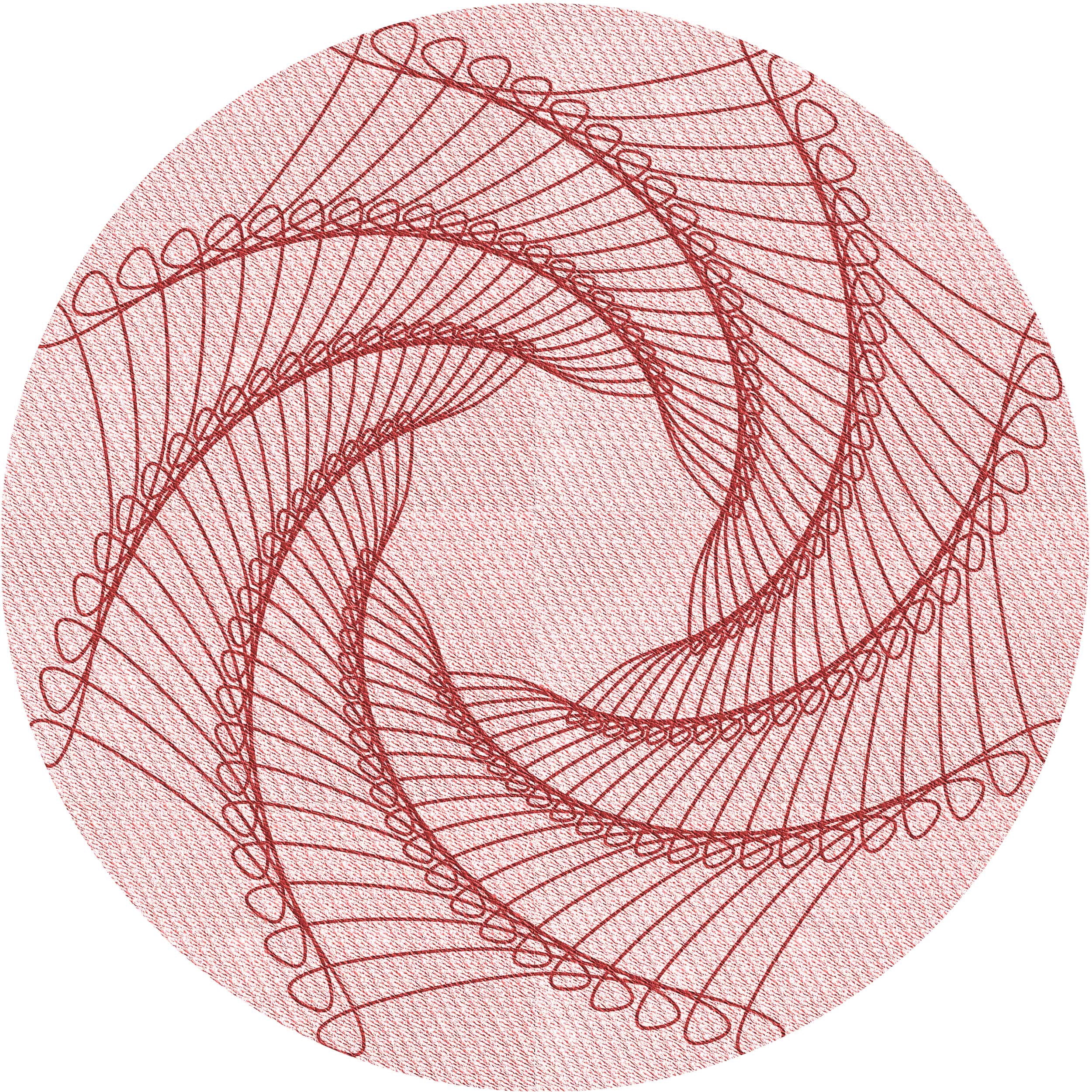 Ahgly Company Tapis de Zone Rond d'Intérieur Lavable à la Machine, Transitionnel, Rose Gomme Balloune Rose, 5 Pieds Rond