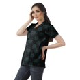 thumbnail image 3 of Moomaya Chemise Tunique Style Enveloppant pour Femmes en Coton Décontracté Col Classique Boutonné, 3 of 6