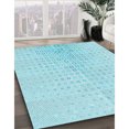 thumbnail image 3 of Ahgly Tapis d'Intérieur Lavable en Machine Carré Transitionnel Bleu Diamant Bleu, 6 Pieds Carré, 3 of 7