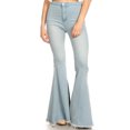 thumbnail image 1 of Jean Classique Rétro Taille Haute Long en Denim à Pattes d'Éléphant pour Femme, Denim Léger, Petit, 1 of 5
