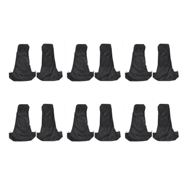 12X Universal Waterproof Nylon Front Car Van Seat Covers Protectors Black