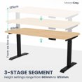 thumbnail image 2 of MotionGrey - Bureau Assis-Debout à Double Moteur avec 4 Réglages de Mémoire, Table d'Ordinateur Réglable Assis-Debout pour la Maison, le Bureau et le Jeu - Dessus Chêne Brun 65 Pouces x 24 Pouces Cadre Noir, 2 of 9