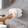 thumbnail image 3 of WRKEKC Clearance Wall-Mounted Tissue Box Organizer - No-Hole Spring-Loaded Bathroom Storage for Paper Napkins, Space-Saving Desktop Dispenser for Living Room & Office, 3 of 6