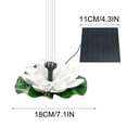 thumbnail image 3 of Solar Powered Floating Pond Fountain with Interchangeable Nozzles | Leaf & Flower Design | 30-60cm Water Spray Height | Weather-Resistant Outdoor Water Feature for Garden Decor, 3 of 7