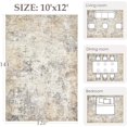 thumbnail image 2 of x Area Rug Living Room Rugs - Washable Neutral Modern Abstract Soft Thin Large Rug Indoor Floor No Slip Rug Carpet for Bedroom Under Dining Table Home Office Decor -, 2 of 9