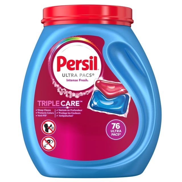Persil TripleCare™ Ultra Pacs Deep Clean Laundry Detergent, Intense Fresh 76 count
