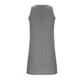 thumbnail image 4 of EGNMCR Robes de Fête pour Femmes Robe Débardeur Décontractée Sans Manches de Printemps/été pour Femmes, Unie, Ample, Col Rond, Plissée, en Coton et Lin, 4 of 6