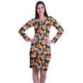 thumbnail image 1 of Moomaya Womens Full Sleeve Printed Midi Length Printed Bodycon Dress, 1 of 6