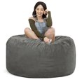 thumbnail image 2 of Jaxx Fauteuil Poire Rond de 4 Pieds avec Housse Amovible, Charbon (Ensemble de 1), 2 of 6