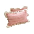 thumbnail image 2 of Aodebiao Ruffled Pillowcases Set of 2 - Standard Size 18x29" Envelope Closure Sham Covers, Soft Polyester for Bedroom (White/Pink/Blue/Yellow), 2 of 8