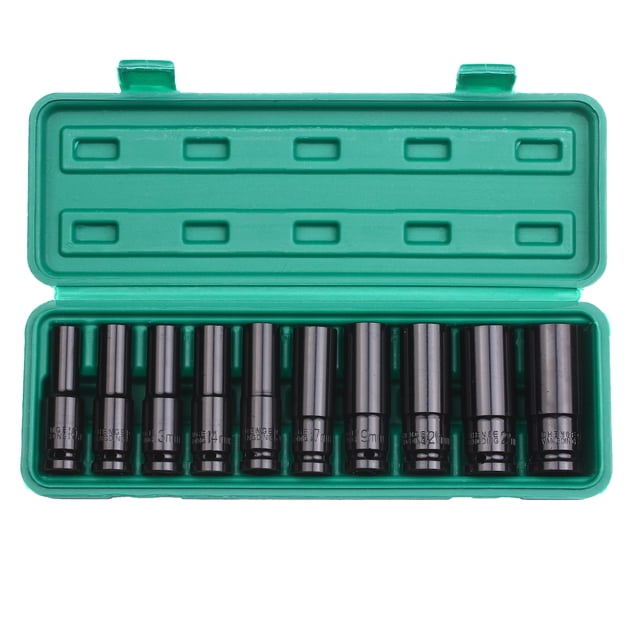 Ensemble de Douilles à Impact pour Entraînement 1/2 Po, Douille Profonde 10 Pcs