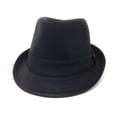 thumbnail image 1 of Van Heusen Herringbone - Twill Trilby - Black Fedora - Medium, 1 of 6
